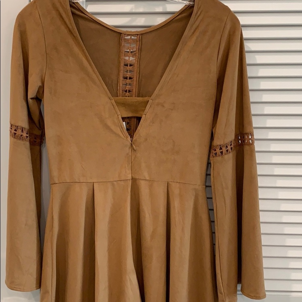 Vegan Micro Suede Romper - Picture 4 of 5